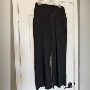 Shecurve Women's Black Dressy Wide-Leg Yoga Pants, New, Large